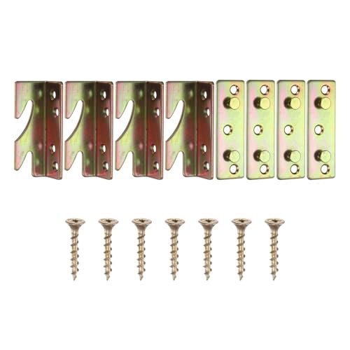 Bed Rail Hooks 4" Carbon Steel Plates Brackets Fasteners Hardware — PATIKIL