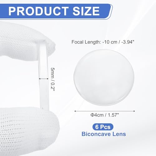 Biconcave Lens 4cm Dia. -10cm Focal Length Optical Lenses, Glass Lens view 2