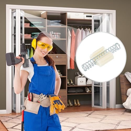 Bifold Door Hardware, 2Pcs Bi-Fold Door Slide Guide Top Long Spring view 4