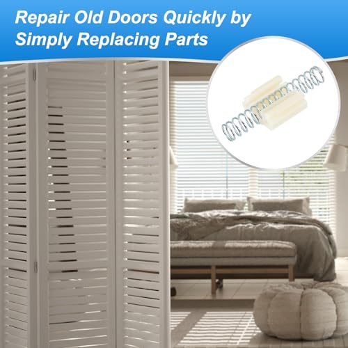 Bifold Door Hardware, 2Pcs Bi-Fold Door Slide Guide Top Long Spring view 5