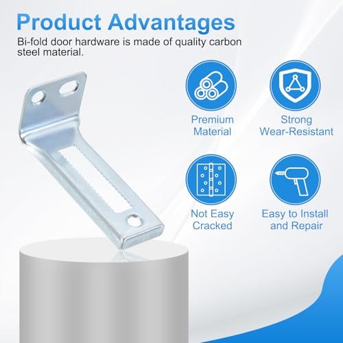 Bifold Door Hardware 3Pcs 0.9“ Bi-Fold Door Bottom Pivot Bracket, Bifold view 3