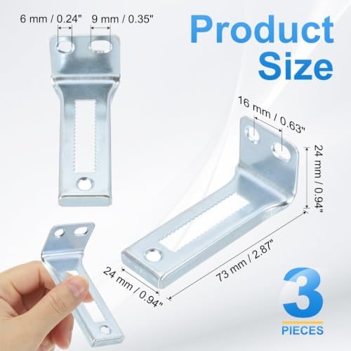 Bifold Door Hardware 3Pcs 0.9“ Bi-Fold Door Bottom Pivot Bracket, Bifold view 2