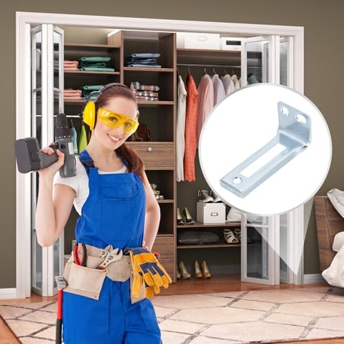 Bifold Door Hardware 3Pcs 0.9“ Bi-Fold Door Bottom Pivot Bracket, Bifold view 4