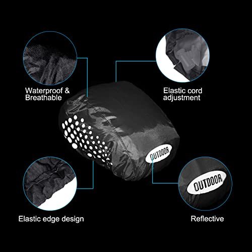 Bike Helmet Cover Motorcycle Helmet Rain Covers Black 2 Pack view 3