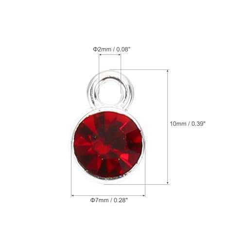 Birthstone Charm, Birthstone Beads Crystal Bracelet Charm Pendant view 2