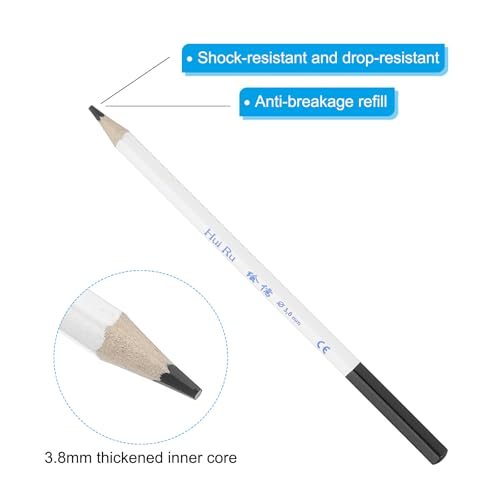 Black Colored Pencils Set, 12 Pcs Oil Color Pencils Wooden Coloring view 3