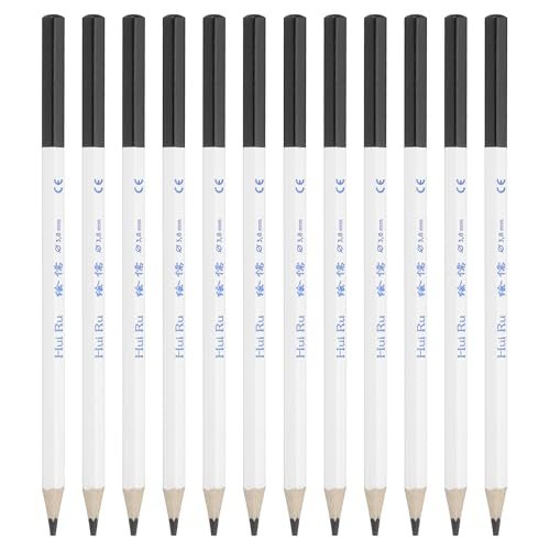 Black Colored Pencils Set, 12 Pcs Oil Color Pencils Wooden Coloring — PATIKIL