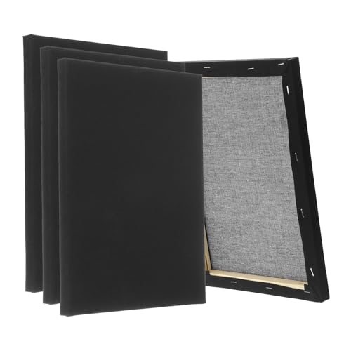 Black Stretched Canvas 9"x12" Large Canvas — PATIKIL