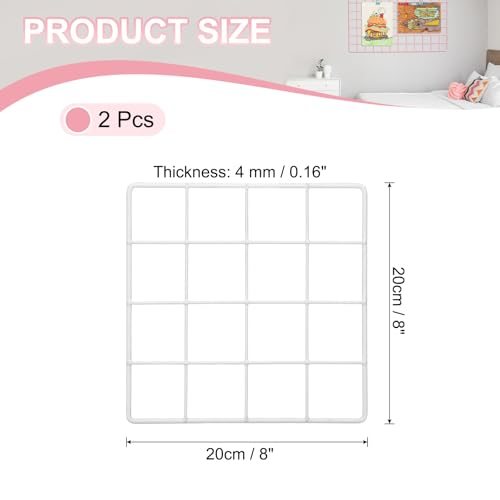 Board Photo Pictures Memo Display Grid Panels Hanging Organizer Wall view 3