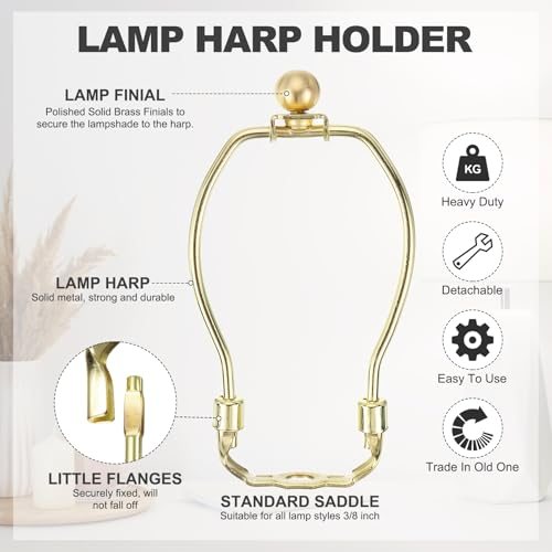 Bracket with Standard Saddle & Finial Detachable Shade Holder for Table view 3
