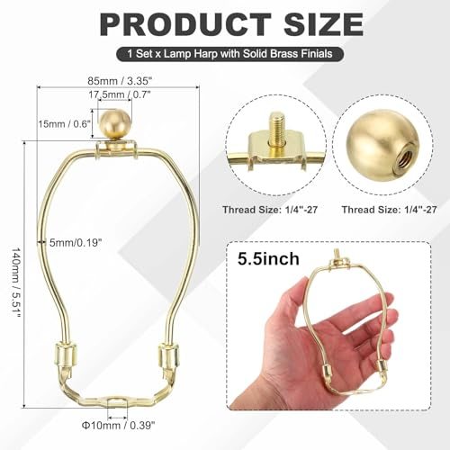 Bracket with Standard Saddle & Finial Detachable Shade Holder for Table view 2
