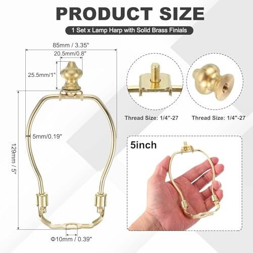 Bracket with Standard Saddle & Finial Detachable Shade Holder for Table view 2