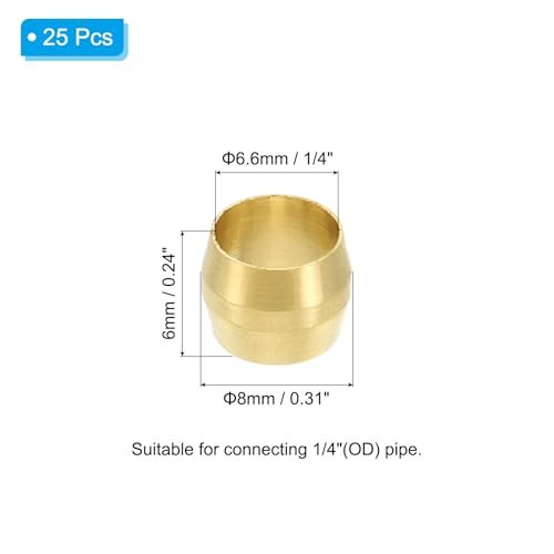 Brass Compression Sleeves Ferrules view 2