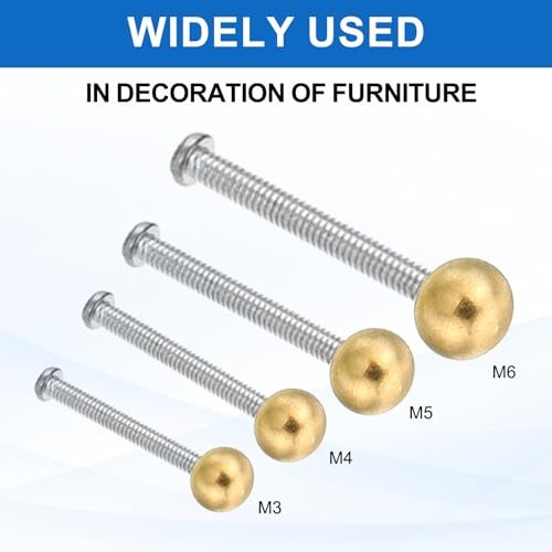 Brass Gold Light Fixture Screws Nut Lamp Decorative Screw Caps Cover view 4