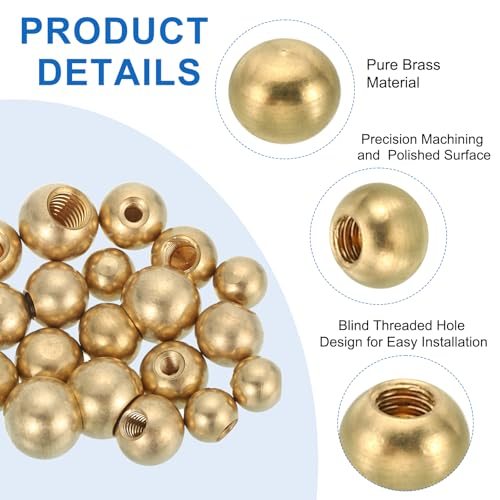 Brass Gold Light Fixture Screws Nut Lamp Decorative Screw Caps Cover view 3