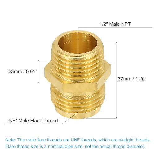 Brass Pipe Fitting Half-union Connector Tubing Adapter Coupler view 2