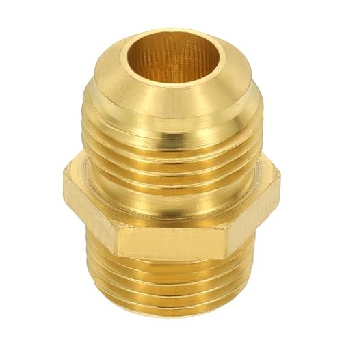 Brass Pipe Fitting Half-union Connector Tubing Adapter Coupler — PATIKIL