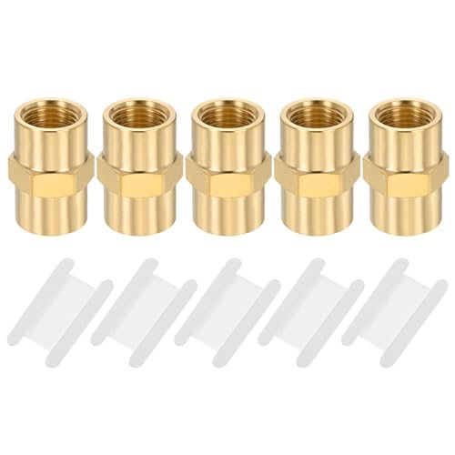 Brass Pipe Fittings Coupler 1/8"x1/8" NPT Female Thread Brass — PATIKIL