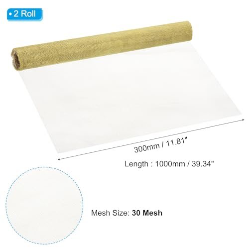 Brass Woven Wire Mesh Screen Roll 39x12, Yellow view 2