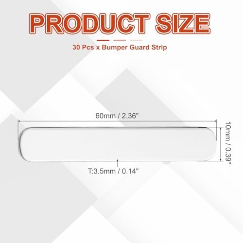 Bumper Guard Strip, 30 Pcs 0.14Inch Anti-Collision Patch Anti-Scratch view 2