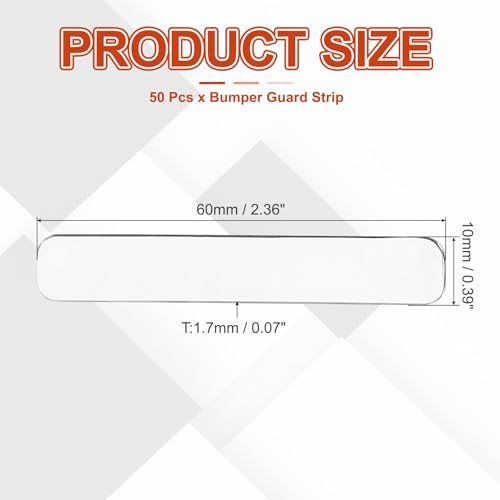 Bumper Guard Strip, 50 Pcs 0.07Inch Anti-Collision Patch Anti-Scratch view 2
