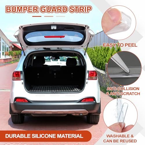 Bumper Guard Strip, 50 Pcs 0.1Inch Anti-Collision Patch Anti-Scratch Rear view 3