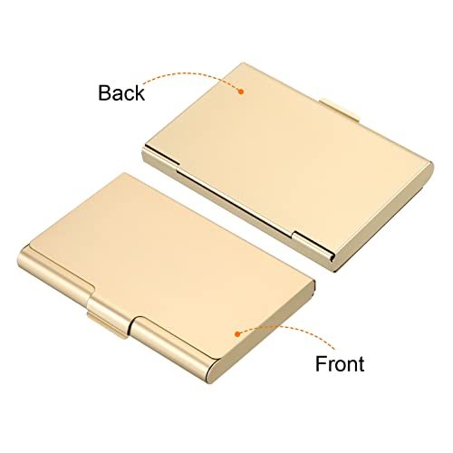 Business Card Holder, 2 Pack Aluminum Metal Card Case Professional Pocket view 3