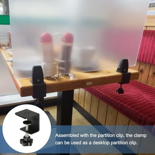 C Clamps, 4 Pcs Heavy Duty Metal Black Desk Clamp Adjustable Mounting view 5