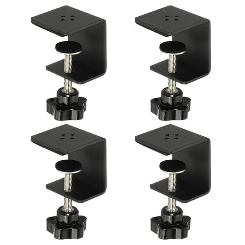 C Clamps, 4 Pcs Heavy Duty Metal Black Desk Clamp Adjustable Mounting — PATIKIL