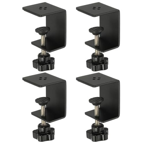 C Clamps, 4 Pcs Heavy Duty Metal Black Desk Clamp Adjustable, Mounting — PATIKIL