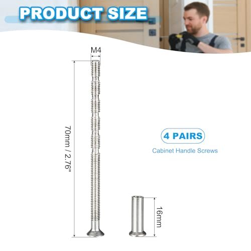 Cabinet Handle Screws M4 x 70mm view 2