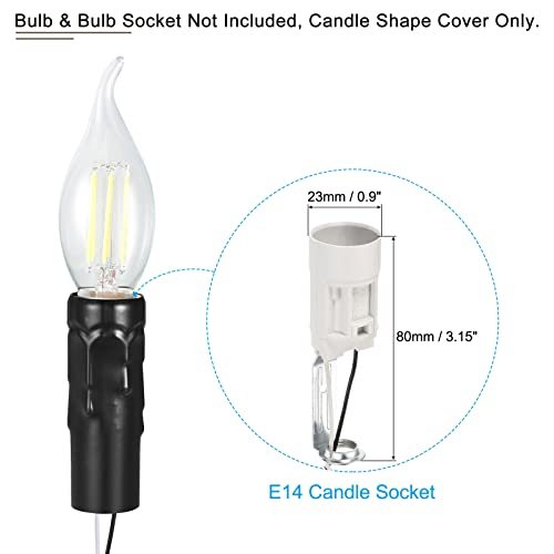 Candle Socket Covers, 3.9 Inch Tall Metal Chandelier Sleeves Candelabra view 4