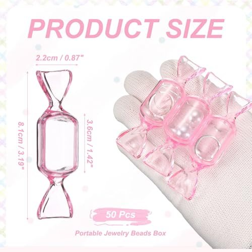 Candy Shaped Jewelry Box Mini Plastic Jewelry Organizer, Earrings Beads view 2