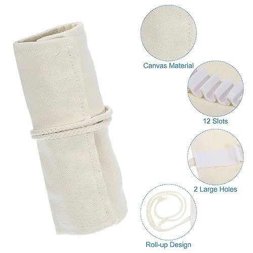 Canvas Pencil Wrap Pouch Pen Holder Organizer view 3