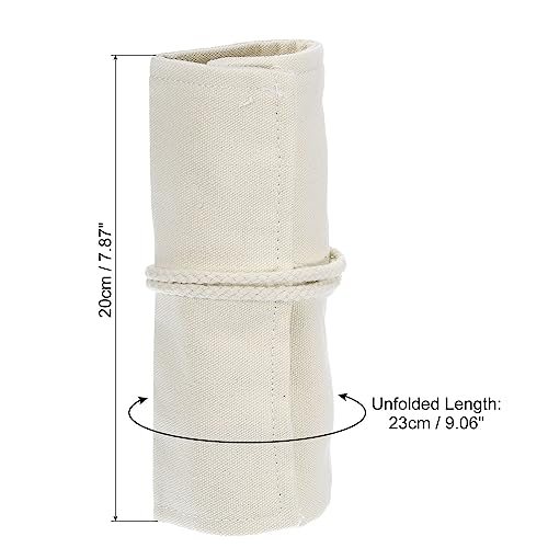 Canvas Pencil Wrap Pouch Pen Holder Organizer view 2