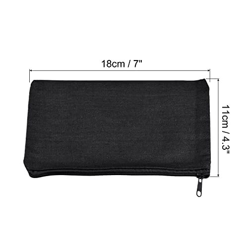 Canvas Zipper Pouch, 10 Pack Blank DIY Zip Bags Pencil Case Organizer view 2