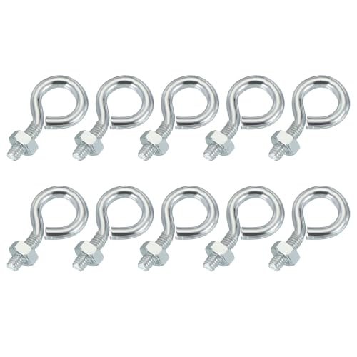 Carbon Steel Threaded Eyebolt Eye Hooks Screws — PATIKIL