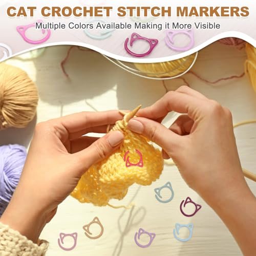 Cat Crochet Stitch Markers, 24 Pack Stitch Marker view 3