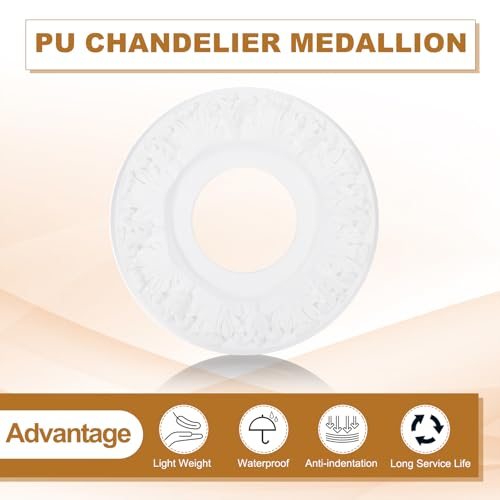 Ceiling Medallion, 10" OD x 4" ID PU Decorative Ceiling Light Medallion view 3