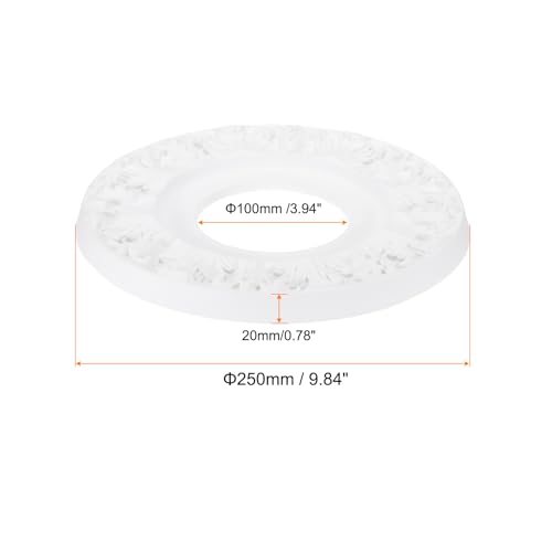 Ceiling Medallion, 10" OD x 4" ID PU Decorative Ceiling Light Medallion view 2