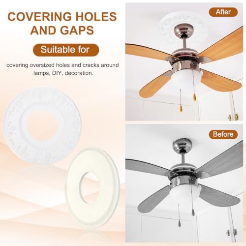 Ceiling Medallion, 10" OD x 4" ID PU Decorative Ceiling Light Medallion view 4
