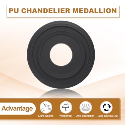 Ceiling Medallion, 12" OD x 4" ID PU Decorative Ceiling Light Medallion view 3