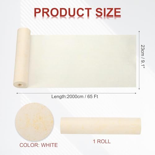 Chinese Xuan Paper Roll 65Ft x 9.1 Inch Half Raw Ripe, Chinese view 2