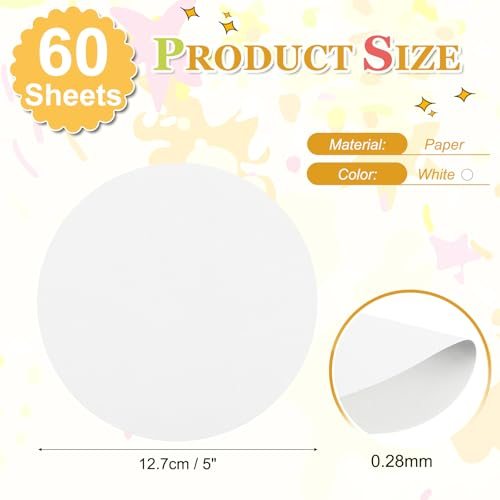 Circle Card Stock, White view 2