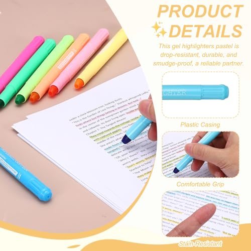 Clear Neon Bright Gel Stick Cute Pastel view 3