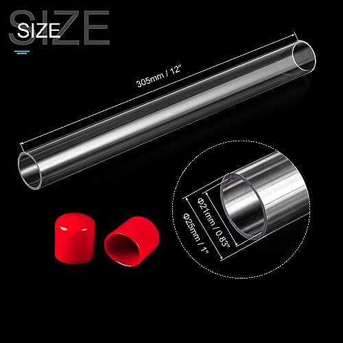 Clear Rigid Tube Round Plastic Tubing 305mm/ 12 ‘’ Length view 2