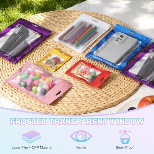 Clear Window Resealable Food Storage Smell Proof Foil Pouch Bag view 4