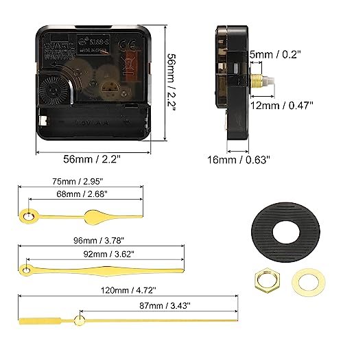 Clock Mechanism Replacement, Quartz Clock Mechanism Battery Operated DIY view 2