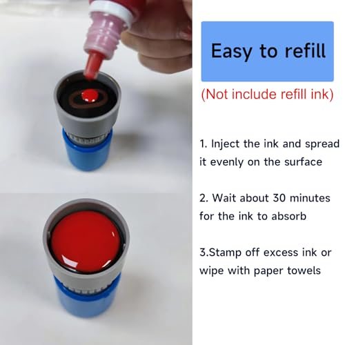 Closed Notice Stamp Self Inking Red Ink Refillable Stamp view 4