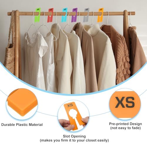 Clothes Dividers for Hanging Clothes, 40 Pack 8 Sizes Rectangle view 4